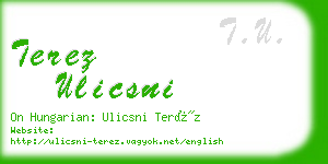 terez ulicsni business card